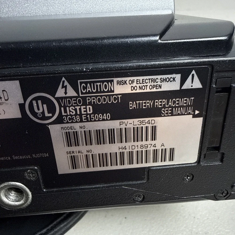 Panasonic PV-L354D VHS-C Camcorder Untested As Is